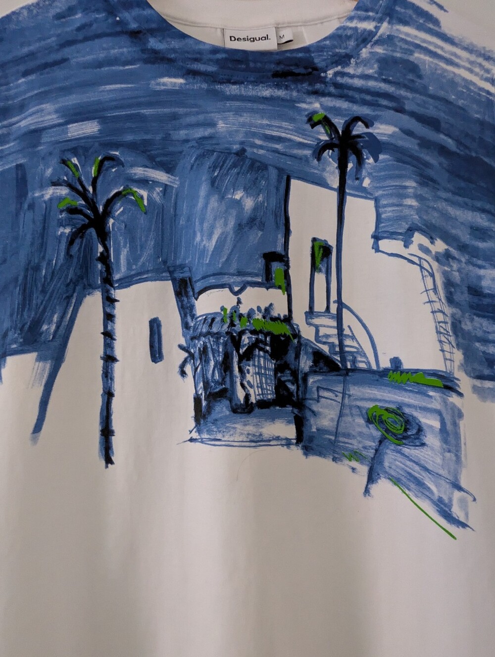 Desigual Mediterranean Landscape T-shirt By Artist Javier Mariscal Collab Medium - Picture 12 of 12